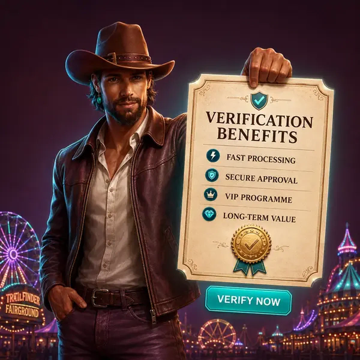 Grenswachter die geverifieerd identiteitscertificaat presenteert bij Post-Verification Benefits-portaal