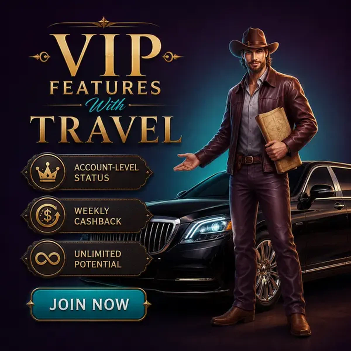 Fairground Trailfinder presenteert VIP-functies die met je meereizen mobiele app naast luxe limousine